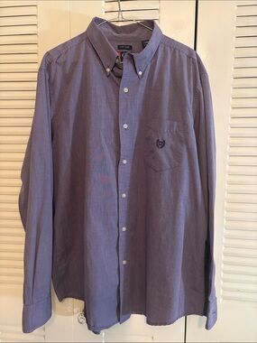 Chaps Men's Button-Down Shirt in Light Purple